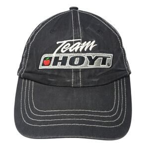 Team Hoyt Strapback Baseball Hat Black One Size Adjustable Embroidered